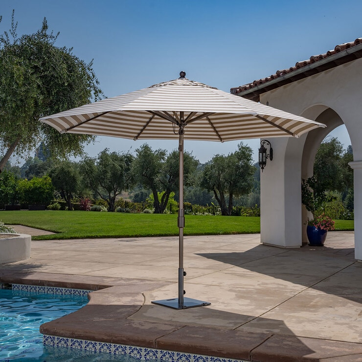 선빌라 스트라이프 야외용우산, 지름 3.3m