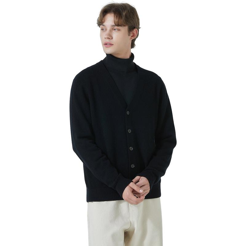 바인 남성 캐시미어 100% 가디건