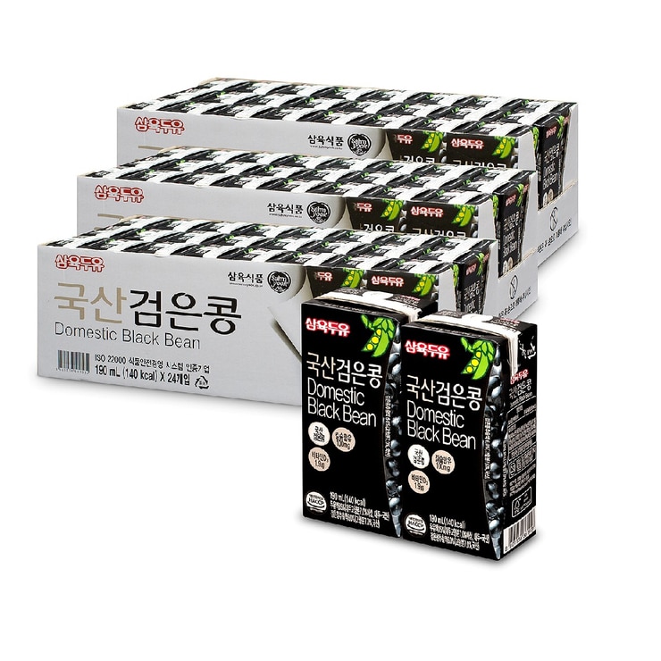 삼육두유 국산 검은콩 두유 190ml x 24 x 3