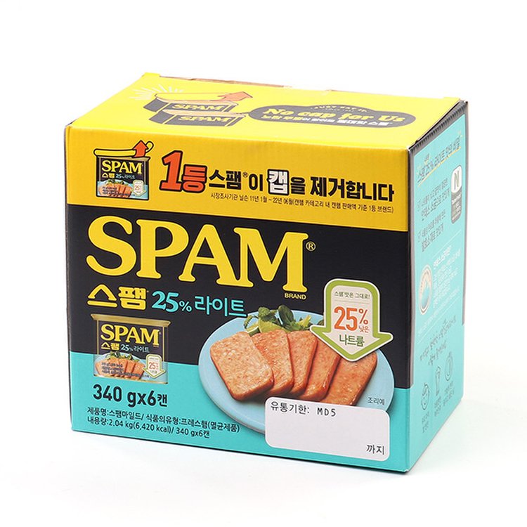 스팸 라이트 340G X 6