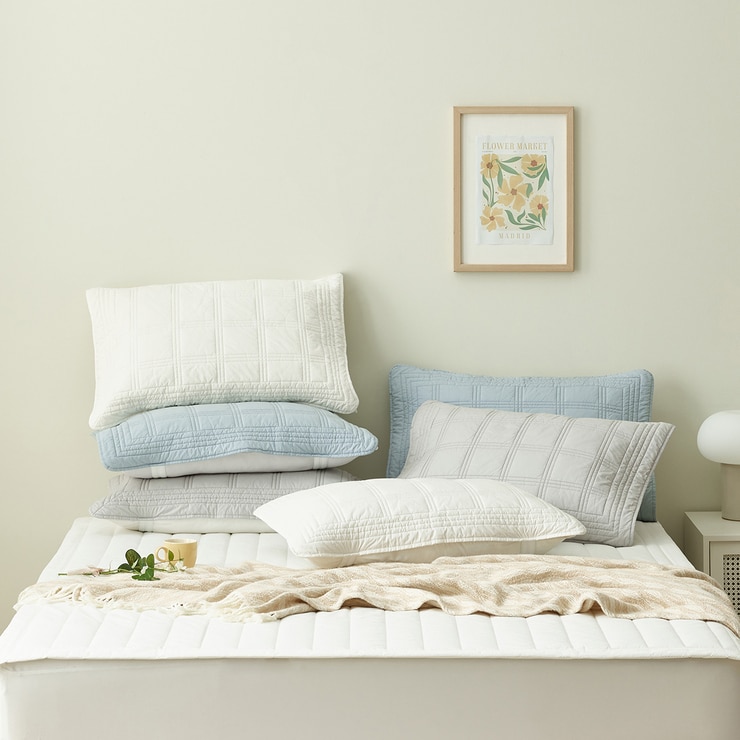 루마인 홈 밴드형 양모 베개 커버 2P