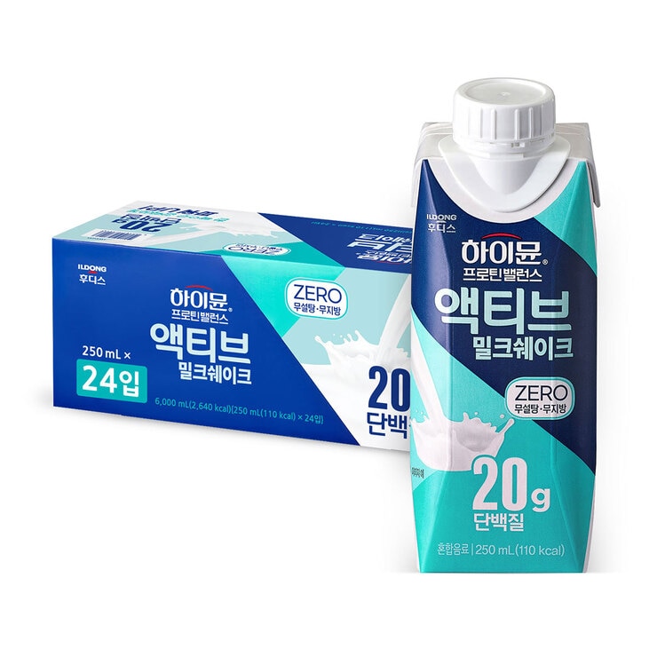 하이뮨 액티브 밀크쉐이크 제로 250ml X 24팩