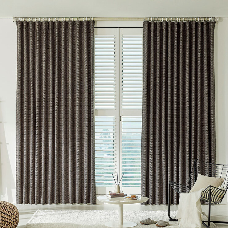 프리미엄 커튼 모카&블랙 650 x (230/240) cm