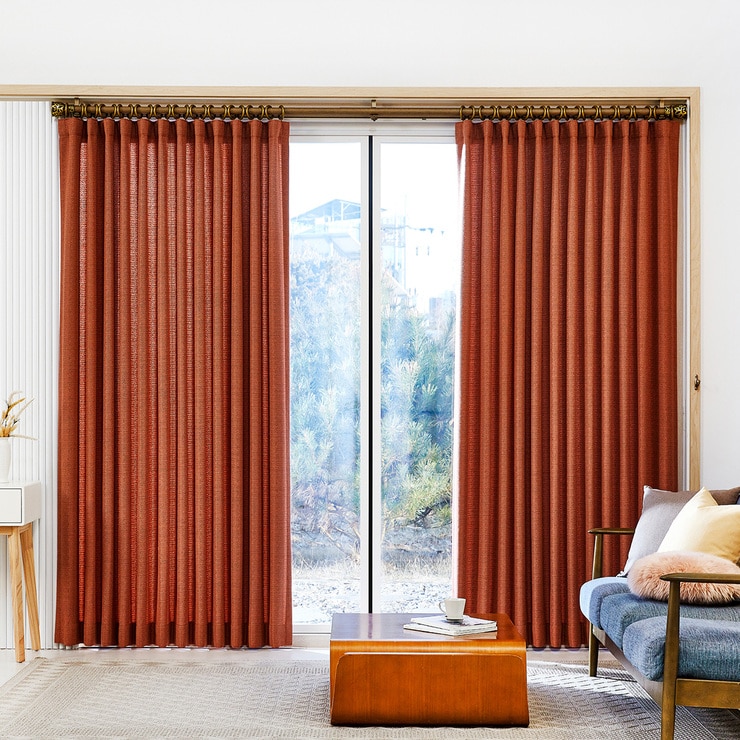 커튼 브릭오렌지 650 x (230/240) cm
