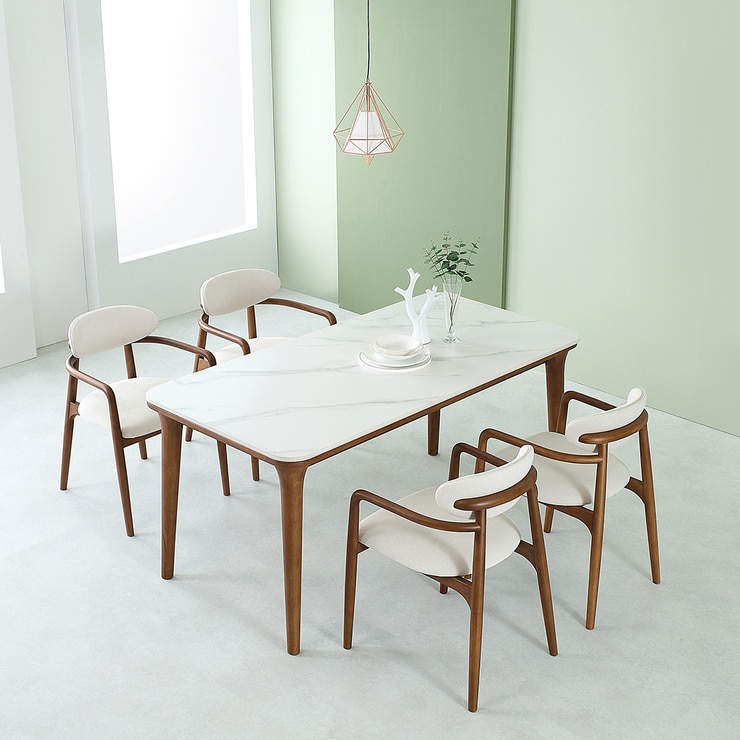 더리치 40 양면 세라믹 4인 식탁 세트 1400