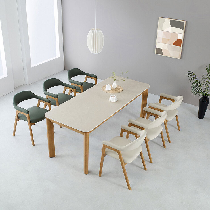 더리치 90 양면 세라믹 6인 식탁 세트 1950