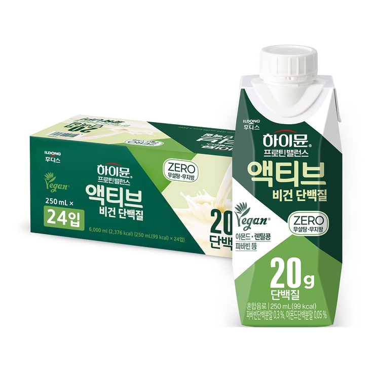 하이뮨 액티브 비건 단백질 제로 250ml X 24팩