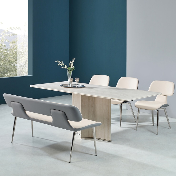 더리치 회전 6인 세라믹 식탁세트 2000 (벤치형)